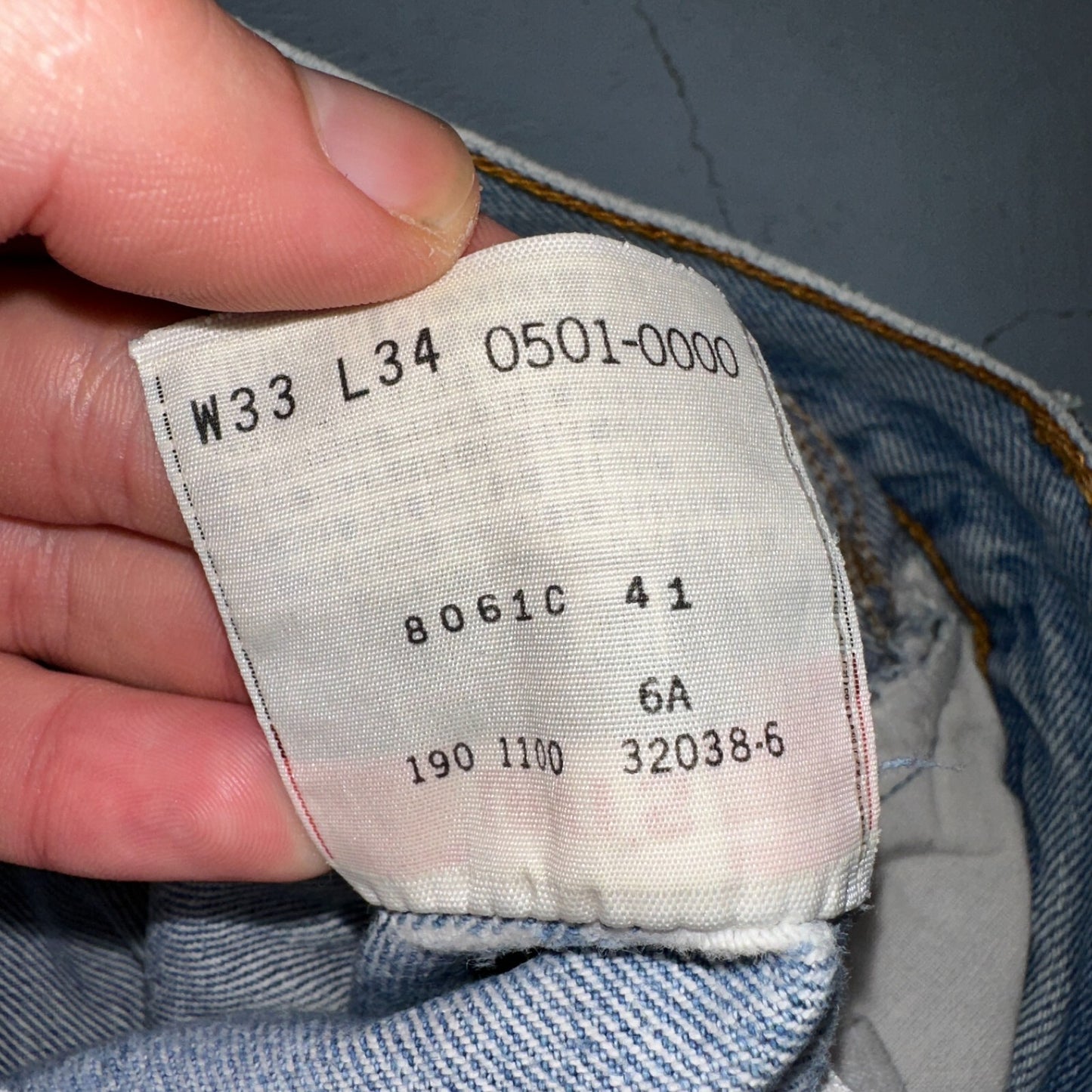 Levis 501 Vintage 90s Mexico Straight Leg Jeans 33x34 Y2K Light Wash Act 30x29