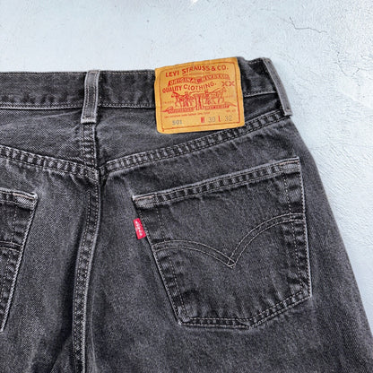 Levis 501 Vintage 90s Mexico Straight Leg Jeans 30x32 Y2K Dark Wash Act 27x30