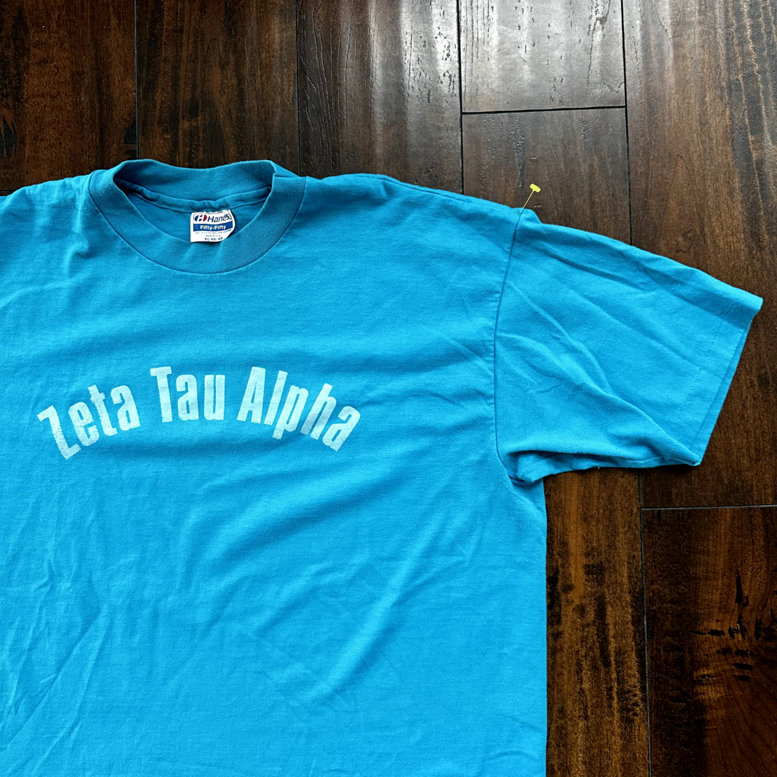 ZTA Vintage T Shirt Zeta Tau Alpha College School Univesirty 1980s Fraternity