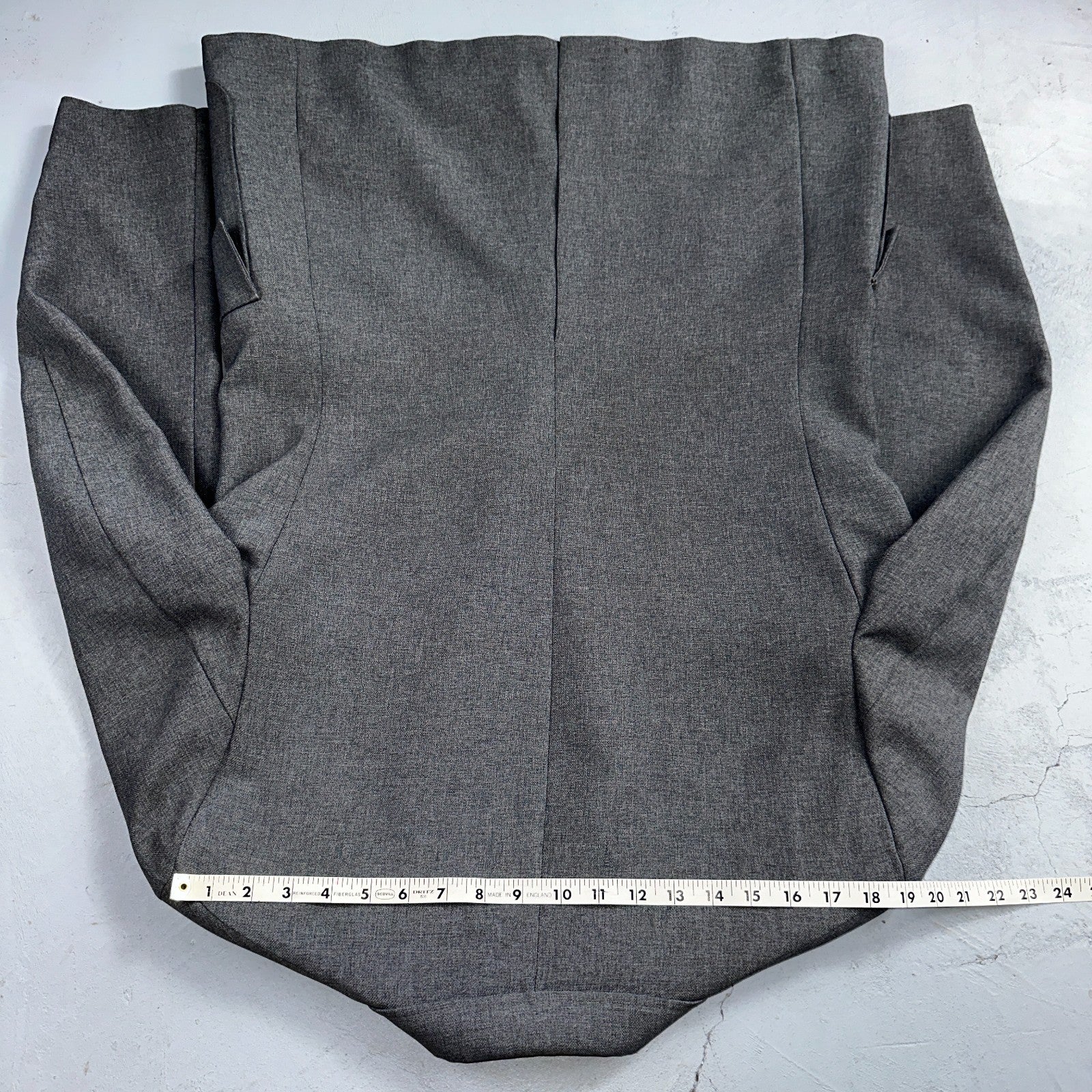 VTG Mens 2 PC Suit 44L Jacket Coat Vest Gray Levis Panatela Wool 80s