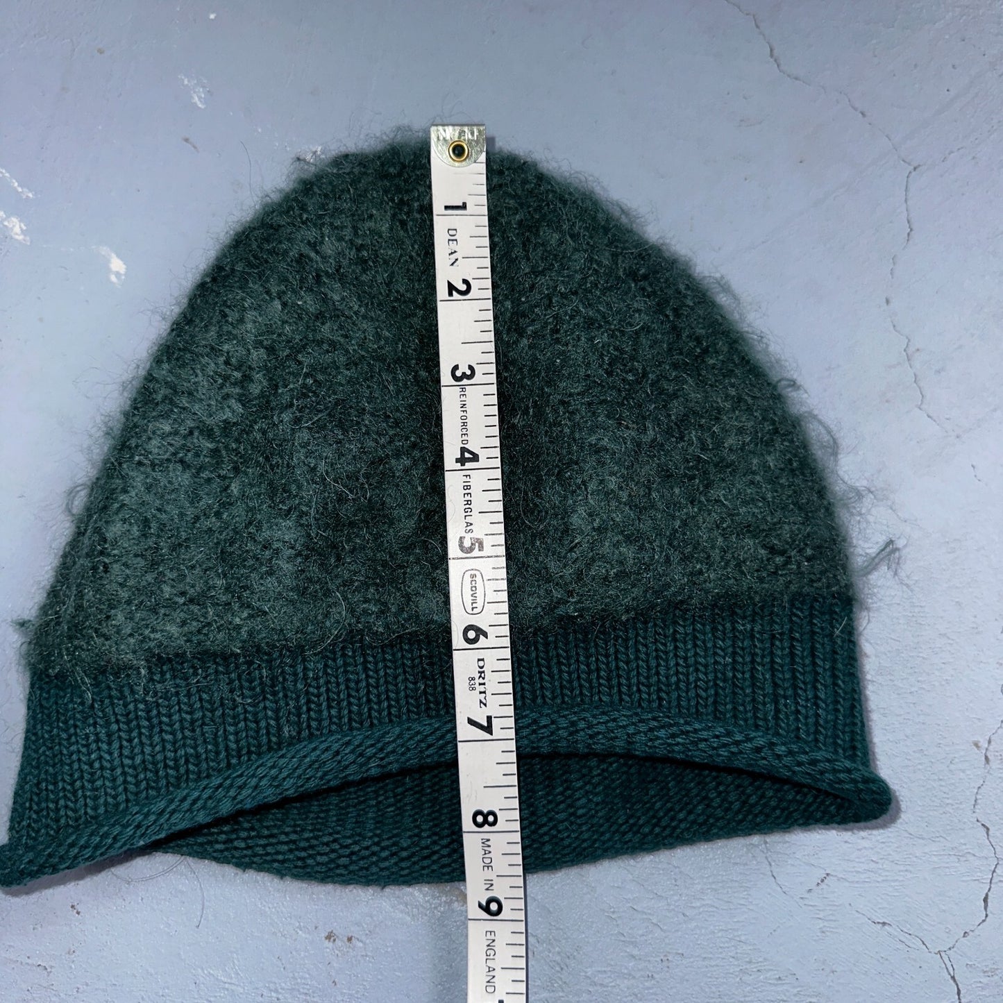 Nordstrom 1970s VTG Green Mohair Wool Winter Scarf and Hat RARE 70s Art Deco