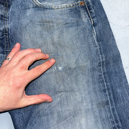 Levis 501 Vintage Y2K XX Straight Leg Jeans Blue Med Wash 33x34 Act 32x31