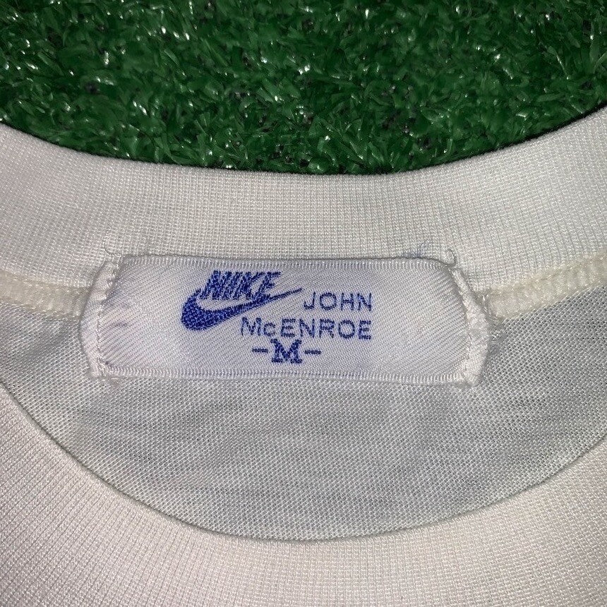 Nike Vintage T Shirt USA Rare Challenge Court John McEnroe Tennis OG 80s Japan