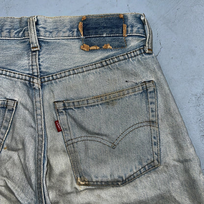 Levis 501 Vintage 80s Redline Selvedge USA XX Jeans Light Wash 1980s Act 28x29