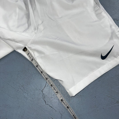 Nike Mens Athletic Gym TNNS Muscle Shorts Dri Fit White Gym Sports Small