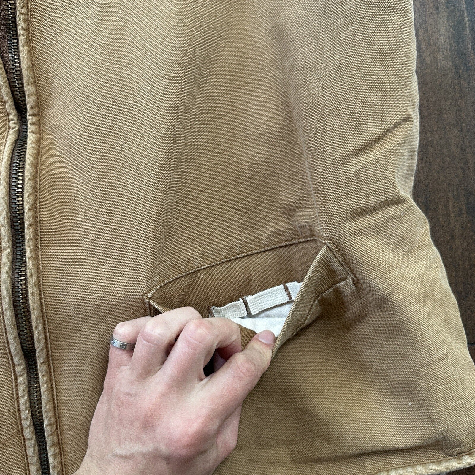 VTG 70s Carhartt Sherpa Lined Vest Mens XLT 6SVL Heavy Duck Canvas Hunting