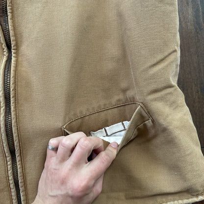 VTG 70s Carhartt Sherpa Lined Vest Mens XLT 6SVL Heavy Duck Canvas Hunting