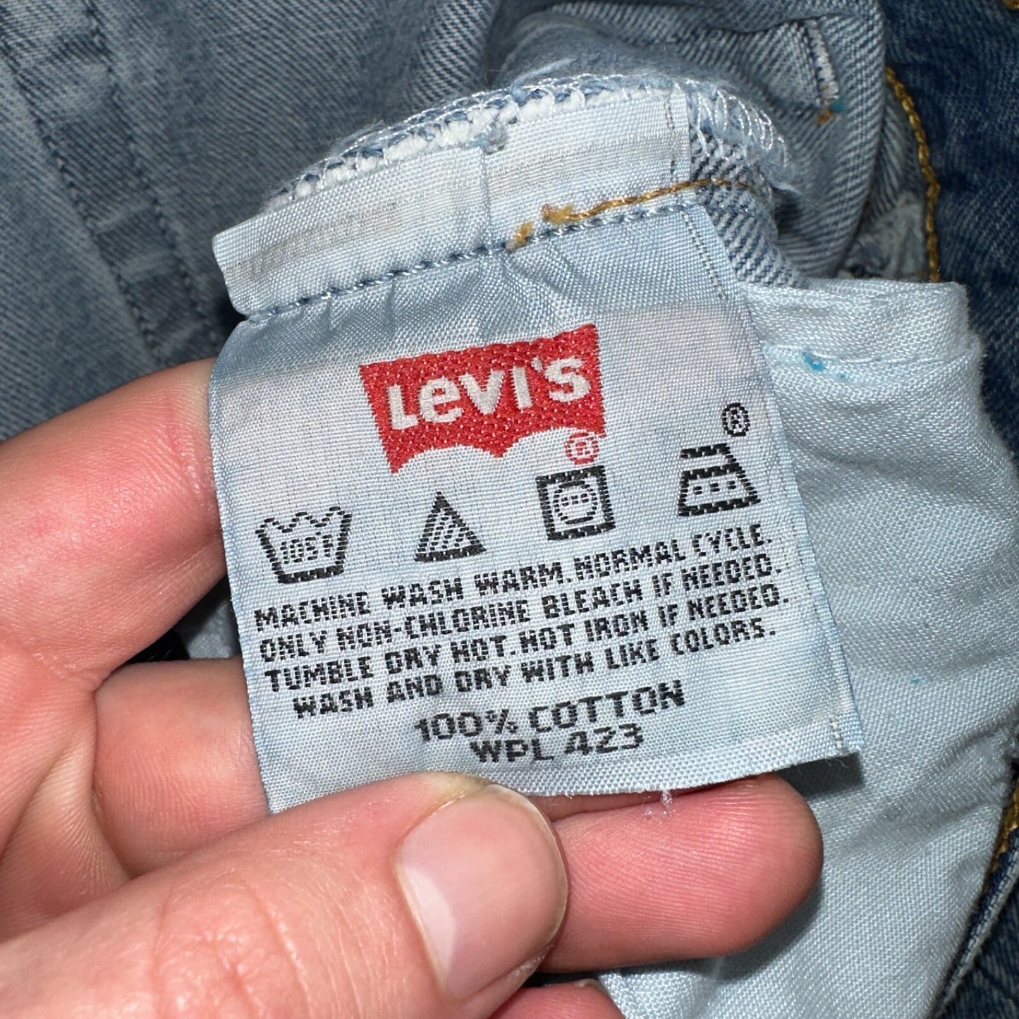 Levis 501 Vintage Y2K XX Straight Leg Jeans 90s Blue Light Wash 34x36 Act 32x34