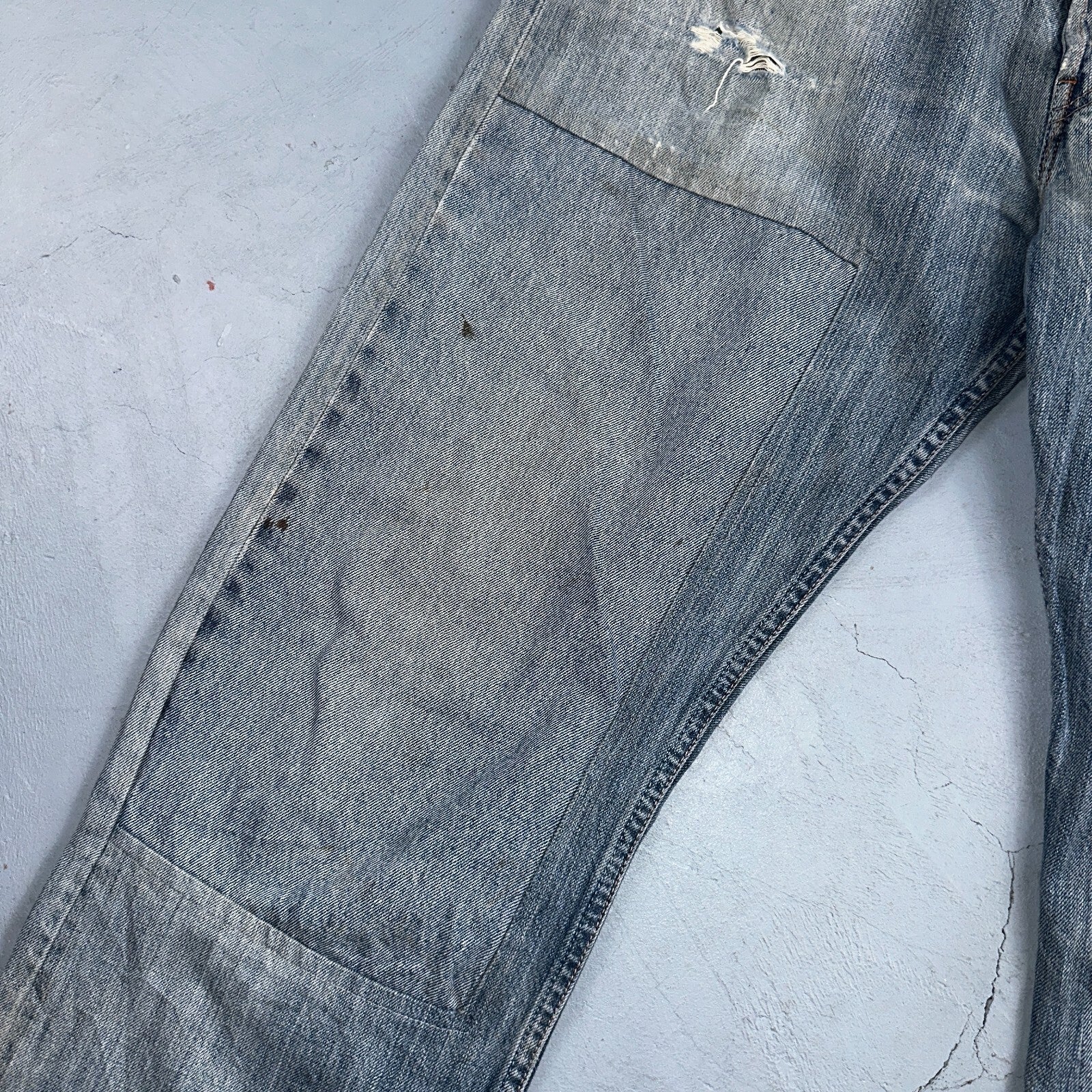 Levis 501 Vintage Y2K XX Straight Leg Jeans Blue Light Wash 38x34 Act 38x32