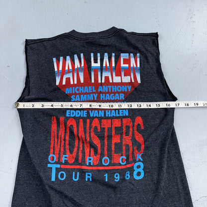VTG Van Halen Monsters Rock Tour Shirt 1988 Single Stitch Tank Top Concert 80s