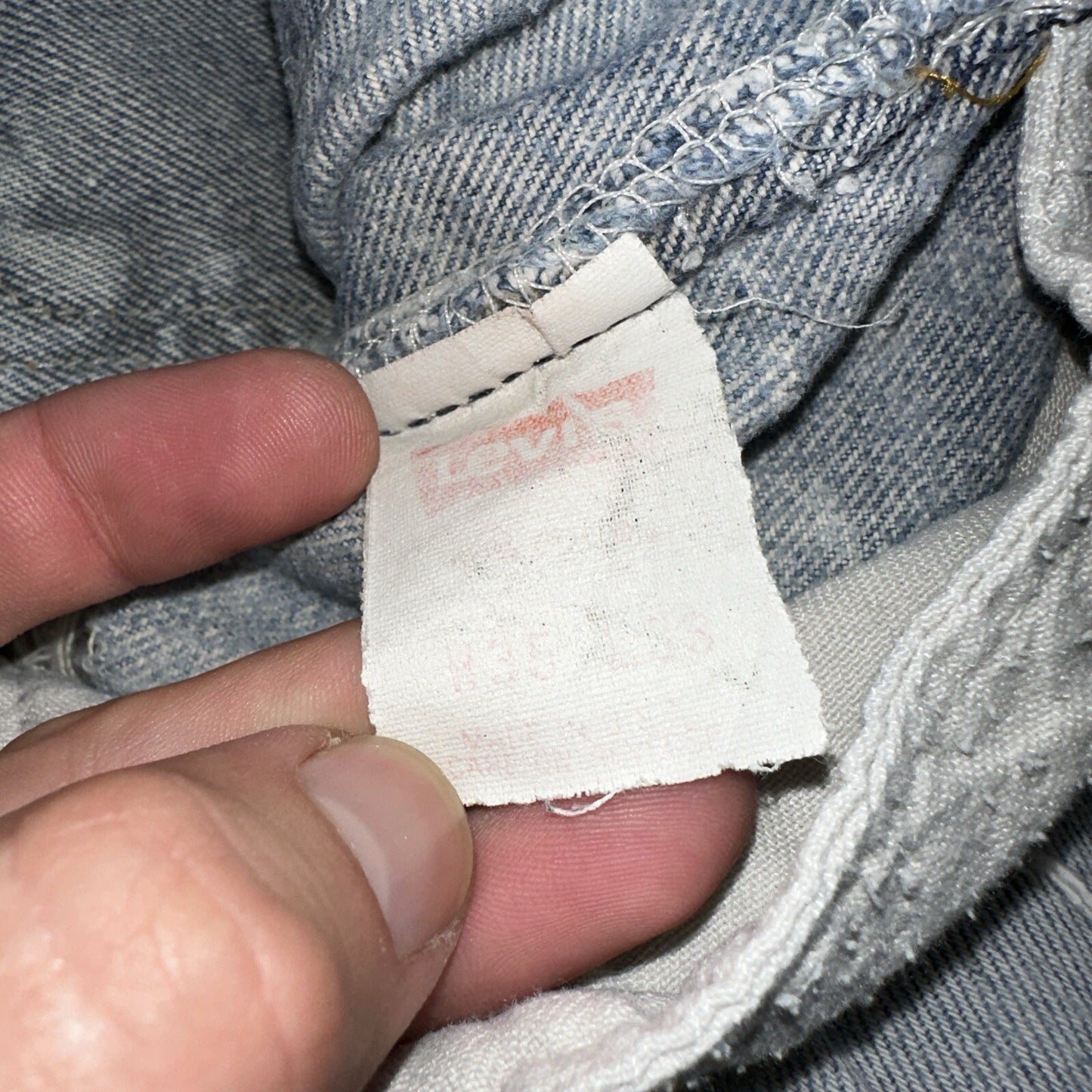 Levis 501 Vintage 90s USA XX Straight Leg Jeans 35x33 Light Wash Act 32x29