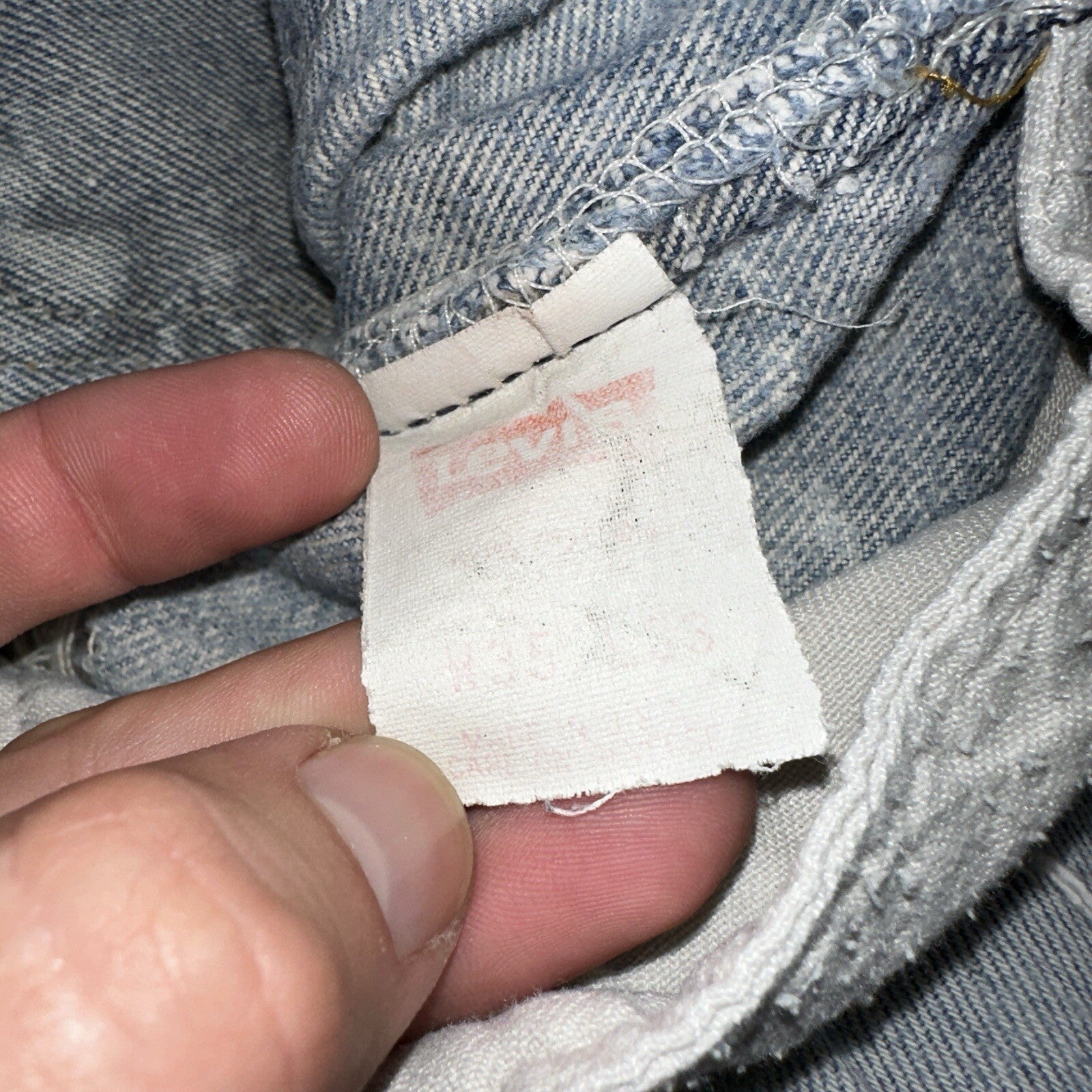 Levis 501 Vintage 90s USA XX Straight Leg Jeans 35x33 Light Wash Act 32x29