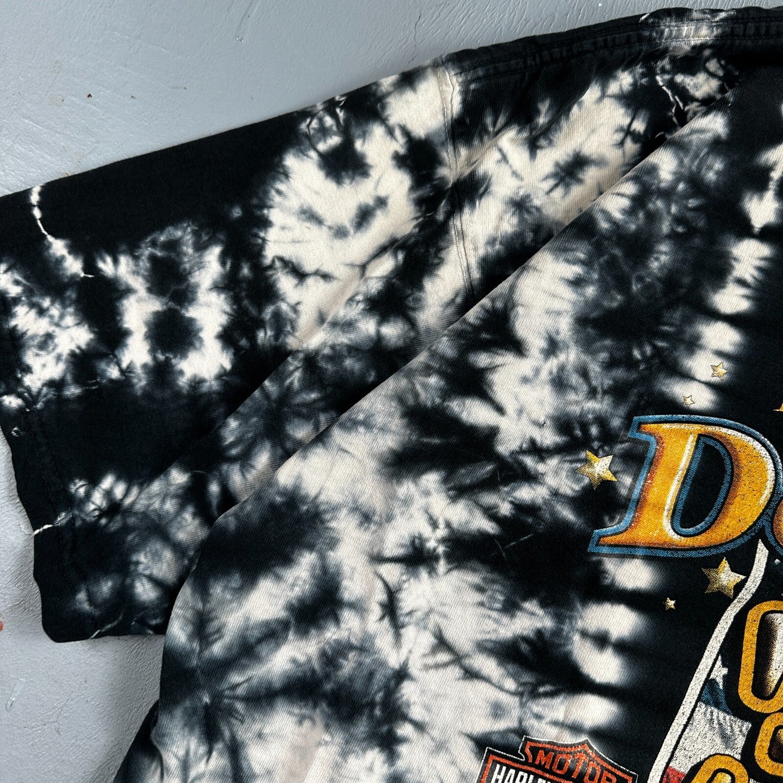 Harley Davidson Dothan Alabama  VTG T Shirt Motorcycle Bike Graphic USA Tye Dye