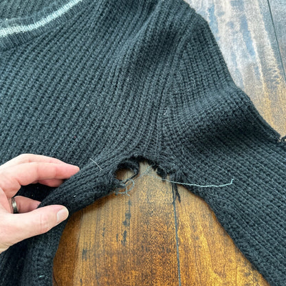 Vtg 60s 70s Thrashed Acrylic Sportswear Shirt Surf Skate Black Oregon USA