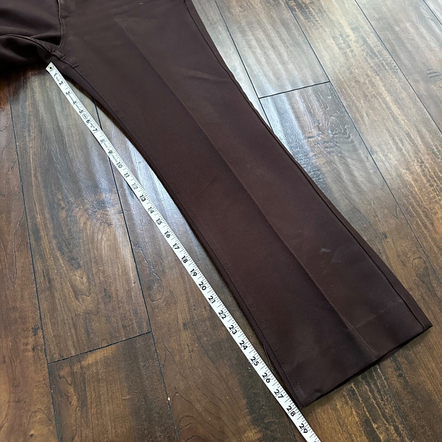 VTG Levis 517 Lot 2 Blue + Brown Polyester Pants Black Gold Tab 34x30 Act 32x28