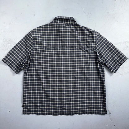 Nike VTG ACG Shirt Mens XL All Conditions Gear Button Hiking Short Sleeve Plaid