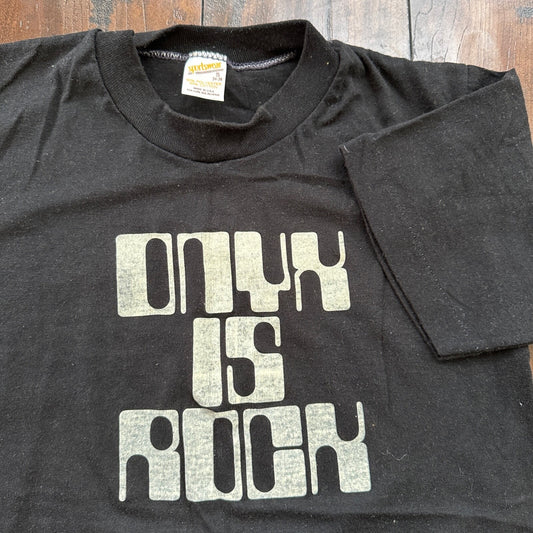 ONYX is Rock 1970s Vintage T Shirt Heavy Metal Music Funny Humor 70s Stones