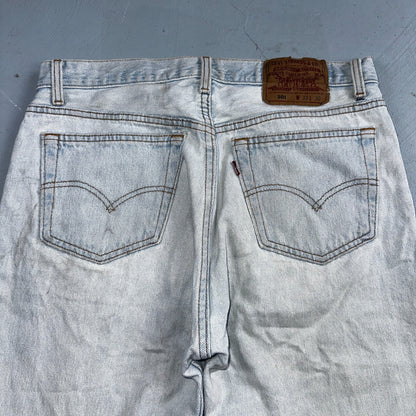 Levis 501 Vintage 90s USA XX Straight Leg Jeans Blue Light Wash 33x30 Act 31x29