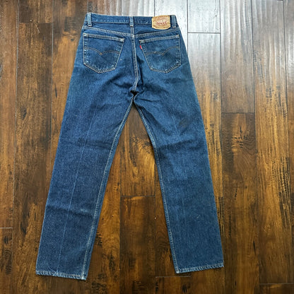 VTG 90s Levis 501 Button Fly 33x36 USA Tag Jeans Straight Wash Blue XX Act 30x31