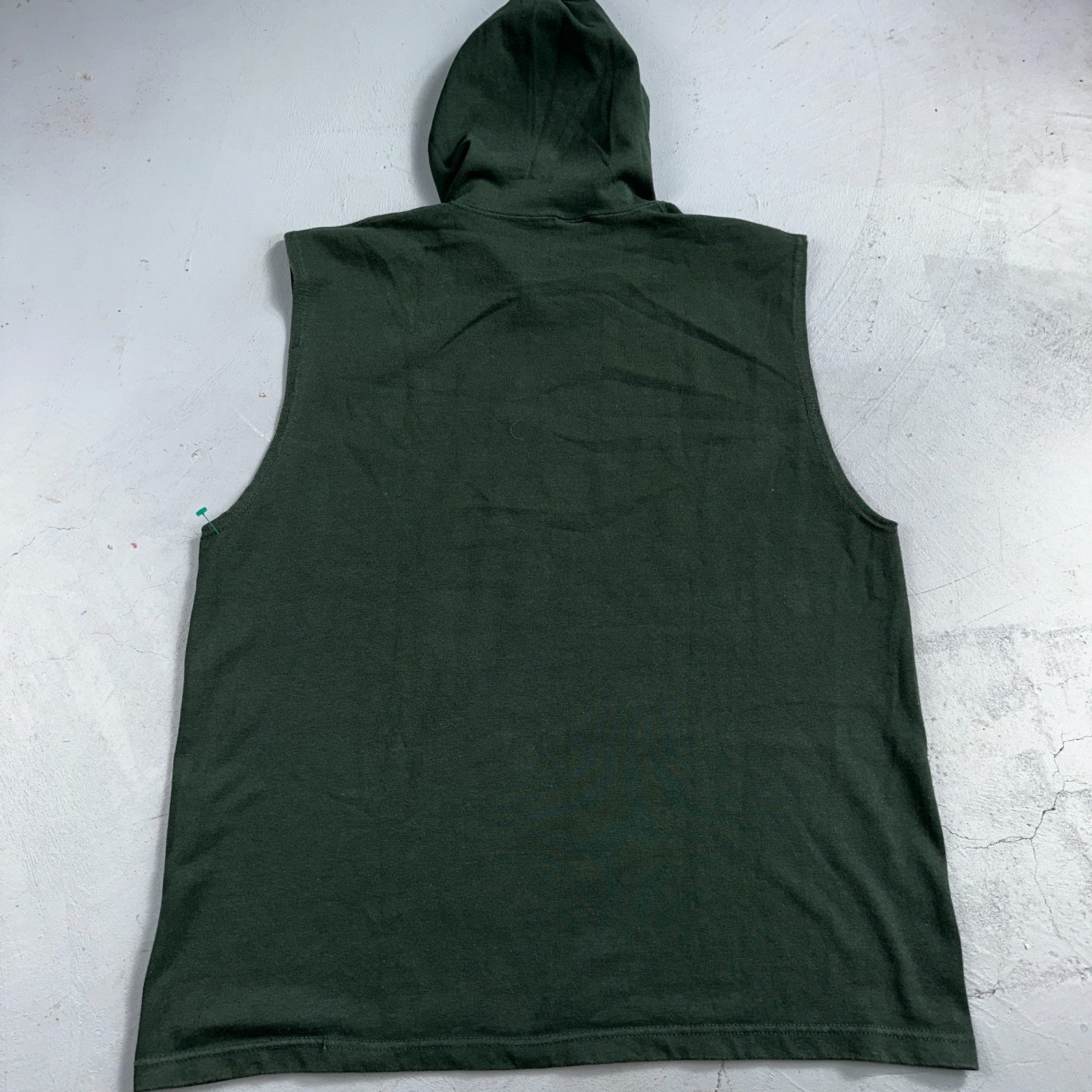 Vintage Champion Shirt Mens L Green Hoodie Sleeveless Workout Gym Boxing USA