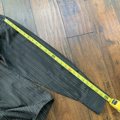 Vintage 60s Ely Cattleman Pearl Snap M Western Shirt Black Silver Gold 70s True