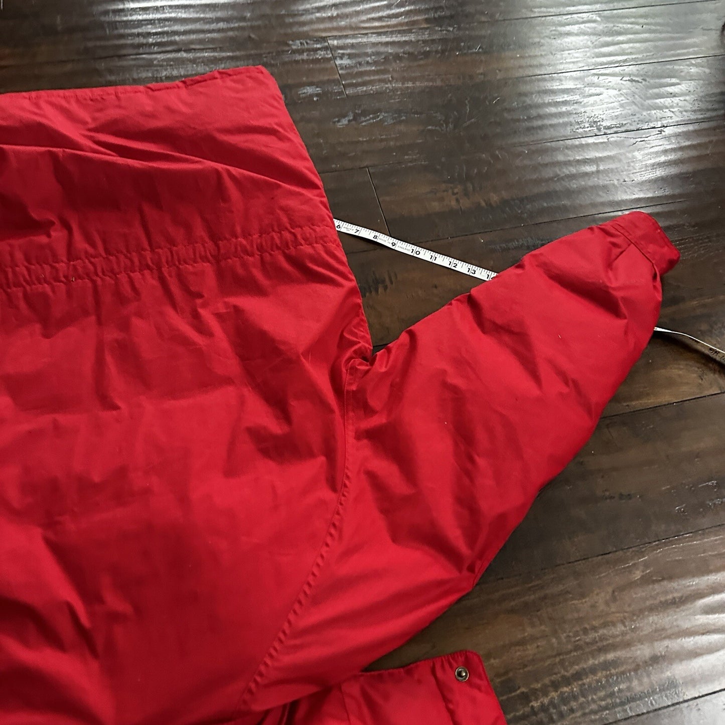 Vtg. Eddie Bauer Goose Down Red Snow Insulated Heavy Hooded Jacket 80s M Korea