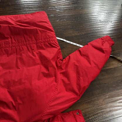 Vtg. Eddie Bauer Goose Down Red Snow Insulated Heavy Hooded Jacket 80s M Korea