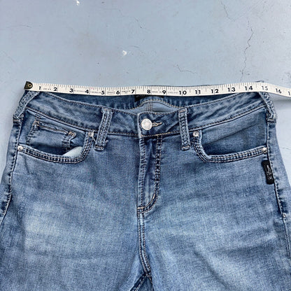 Silver Jeans Women Skinny Mid Rise Light Wash Denim Stretch Suki Pencil 32x29