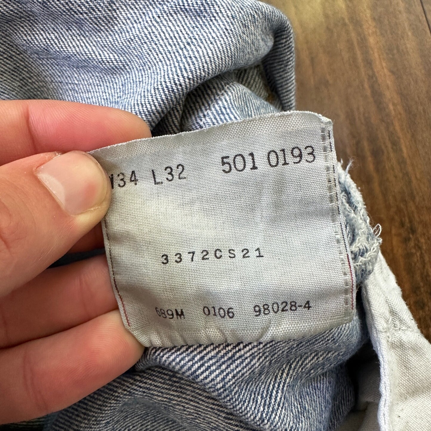 Levis 501 Vintage Y2K Straight Leg XX 2000s Jeans 34x32 Light Wash Act 32x30