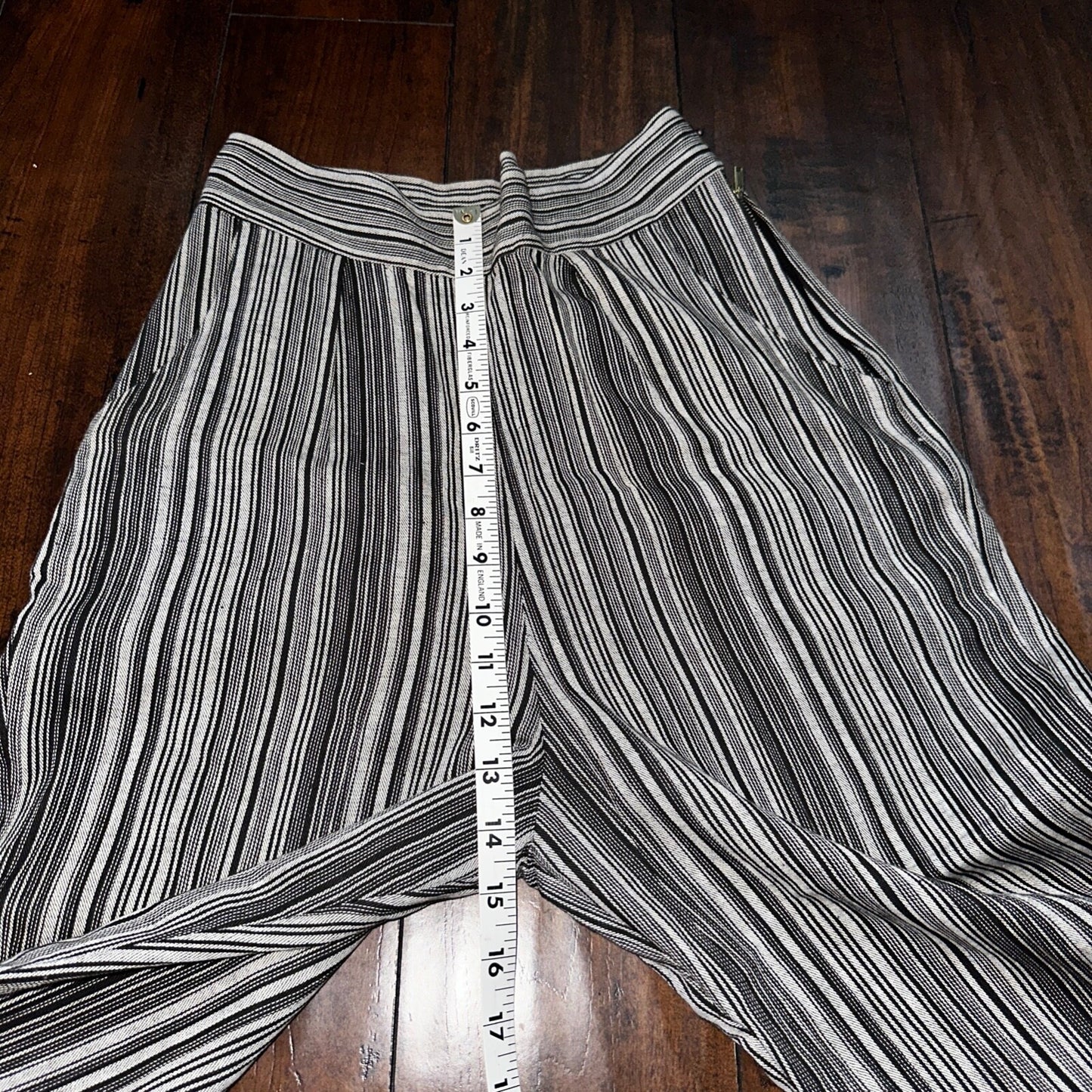 Vintage USA Rockabilly Womens Dress Pants 60s 70s Top Bottom Capri Striped 24x20