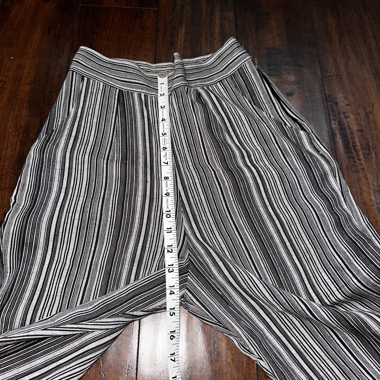 Vintage USA Rockabilly Womens Dress Pants 60s 70s Top Bottom Capri Striped 24x20