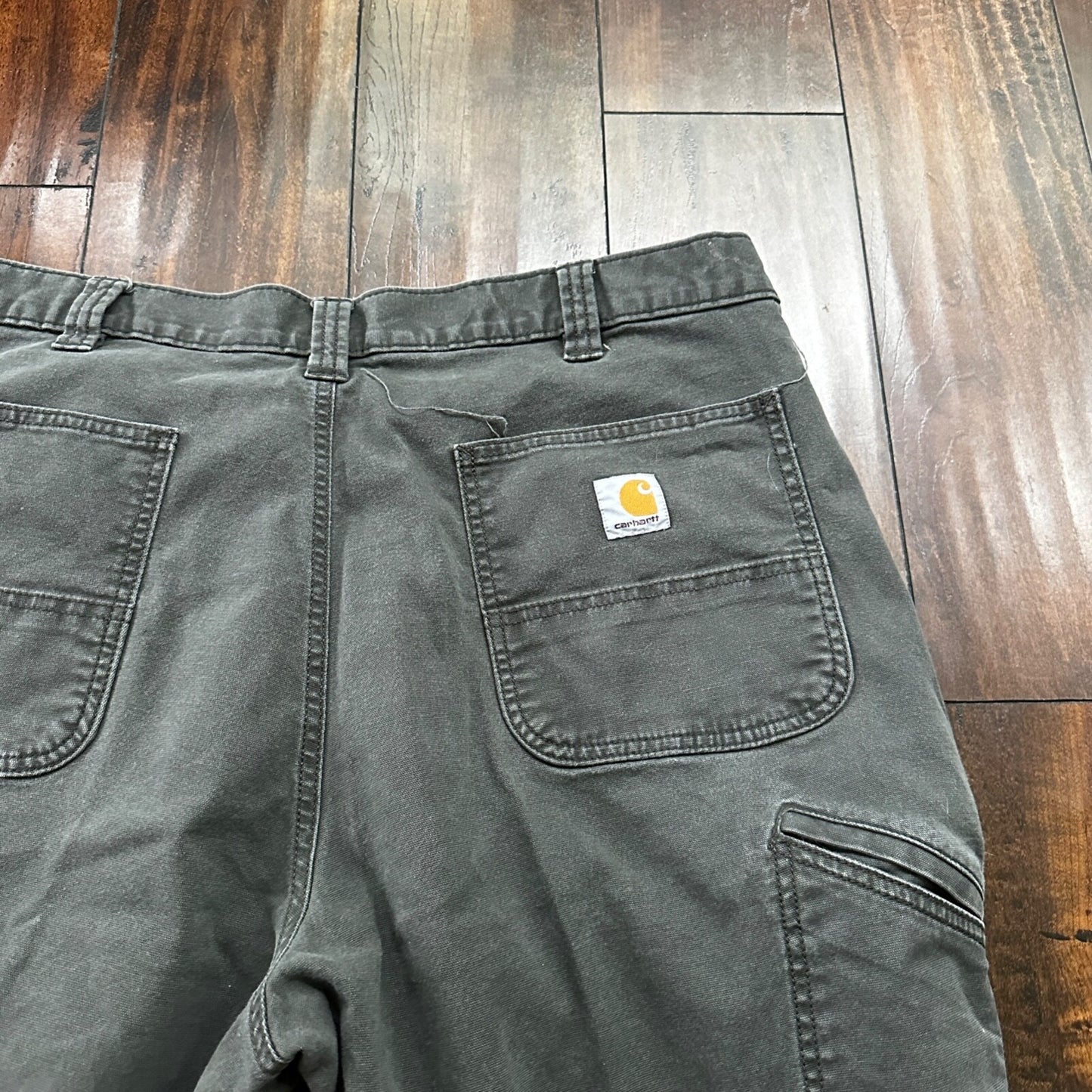 Carhartt Pants Mens 40x30 Gray Workwear Cargo Pockets Relaxed Fit