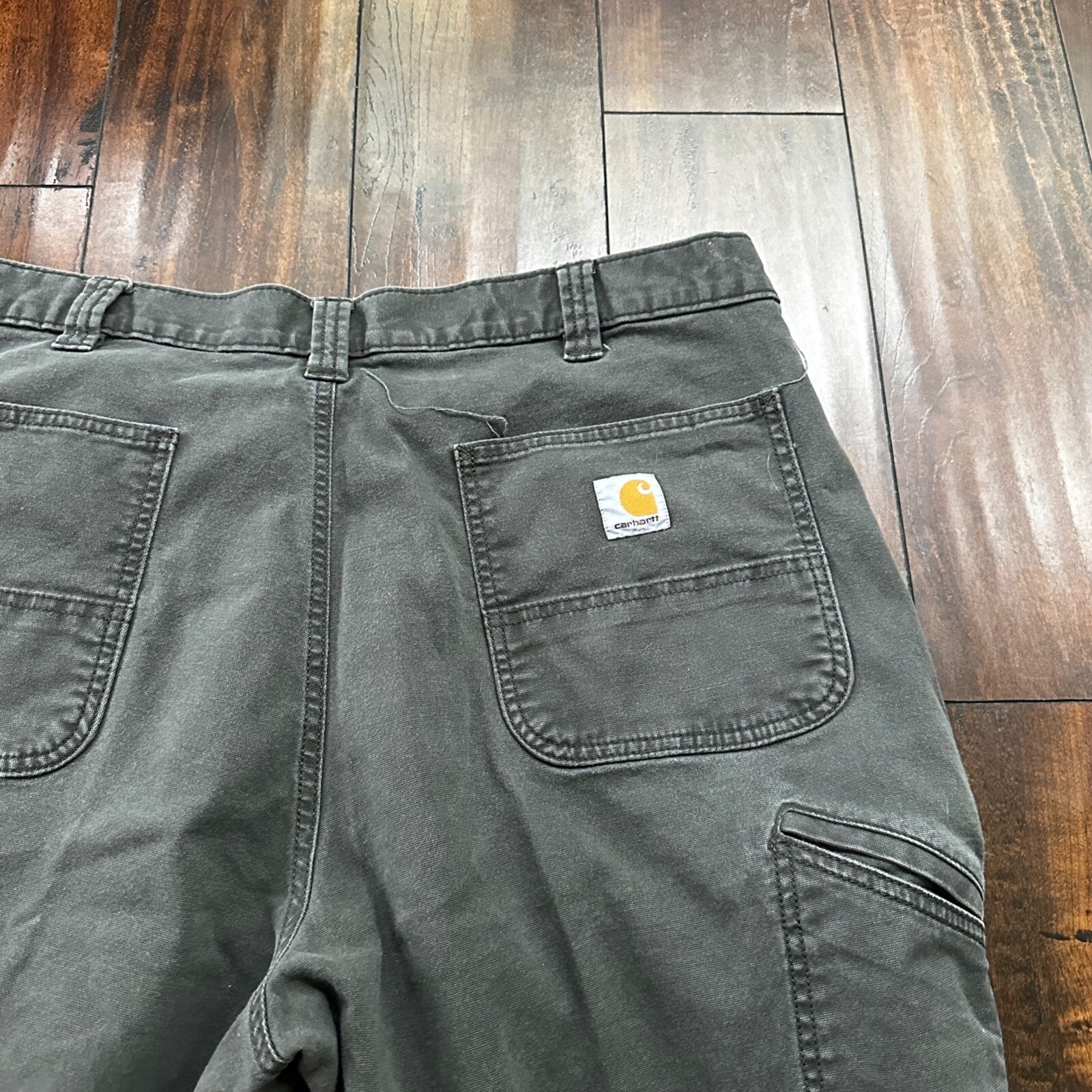 Carhartt Pants Mens 40x30 Gray Workwear Cargo Pockets Relaxed Fit