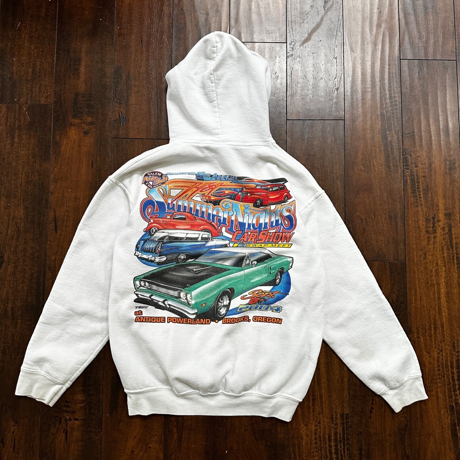 Car Show Vintage Sweatshirt Crewneck Sweater 2004 Portland Oregon Racing Cool