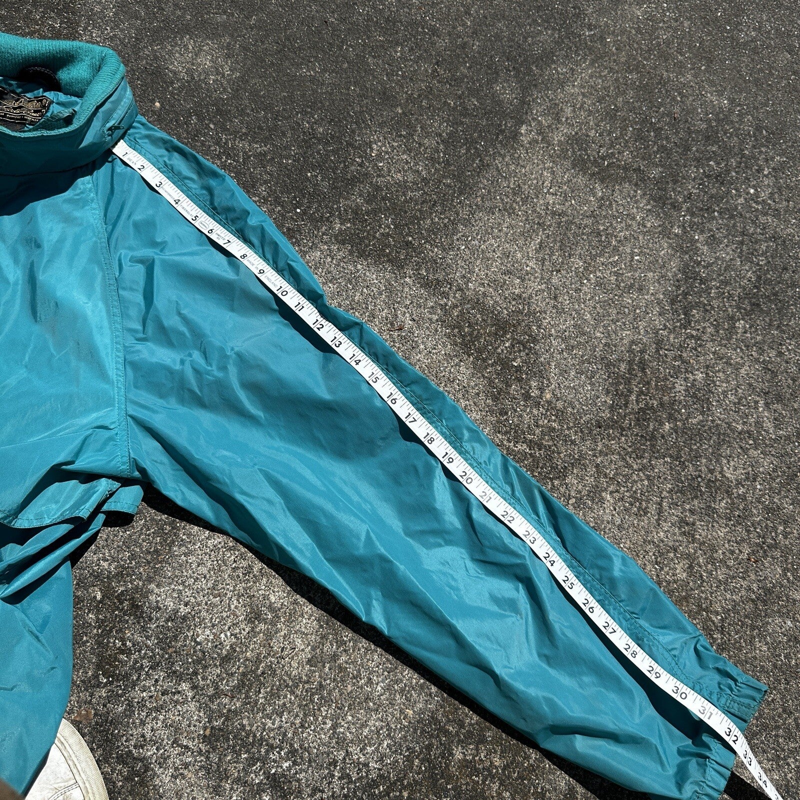 Eddie Bauer XL Blue Rain Jacket Mens Full Zip Outdoor Hike Vintage 1990s 90s