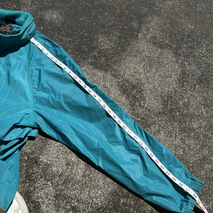 Eddie Bauer XL Blue Rain Jacket Mens Full Zip Outdoor Hike Vintage 1990s 90s