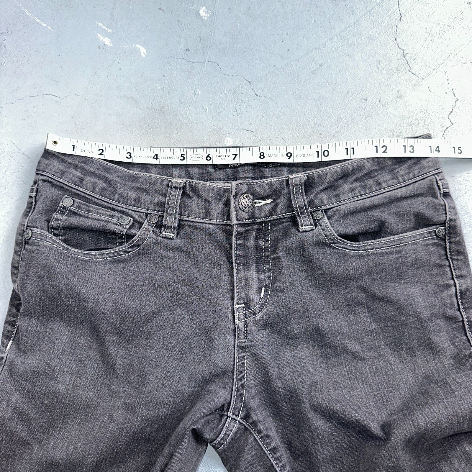 Prana Women's Size 2/26 Black Skinny Dark Wash Cotton Blend Stretch Denim Jeans