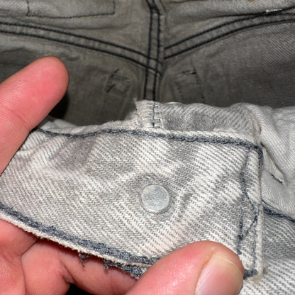 Levis 501 Vintage Jeans Women's Size 5 Gray Button Fly 22x29 USA Acid Wash