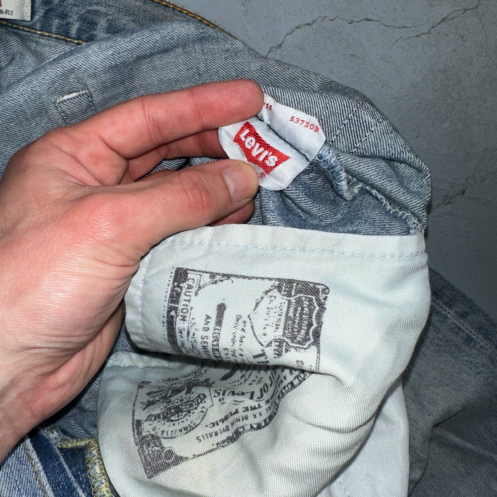 Levis 501 Vintage Y2K XX Straight Leg Jeans Blue Light Wash 34x34 Act 35x30