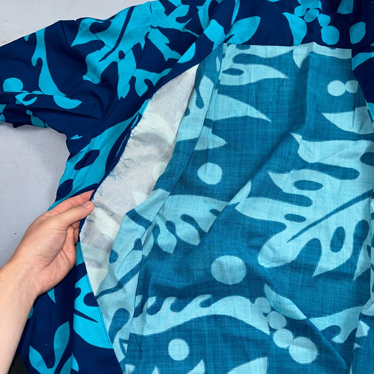 Hawaiian VTG Shirt Crop Rockabilly Floral Multi Color Robe 60s 70s Disco Hawaii