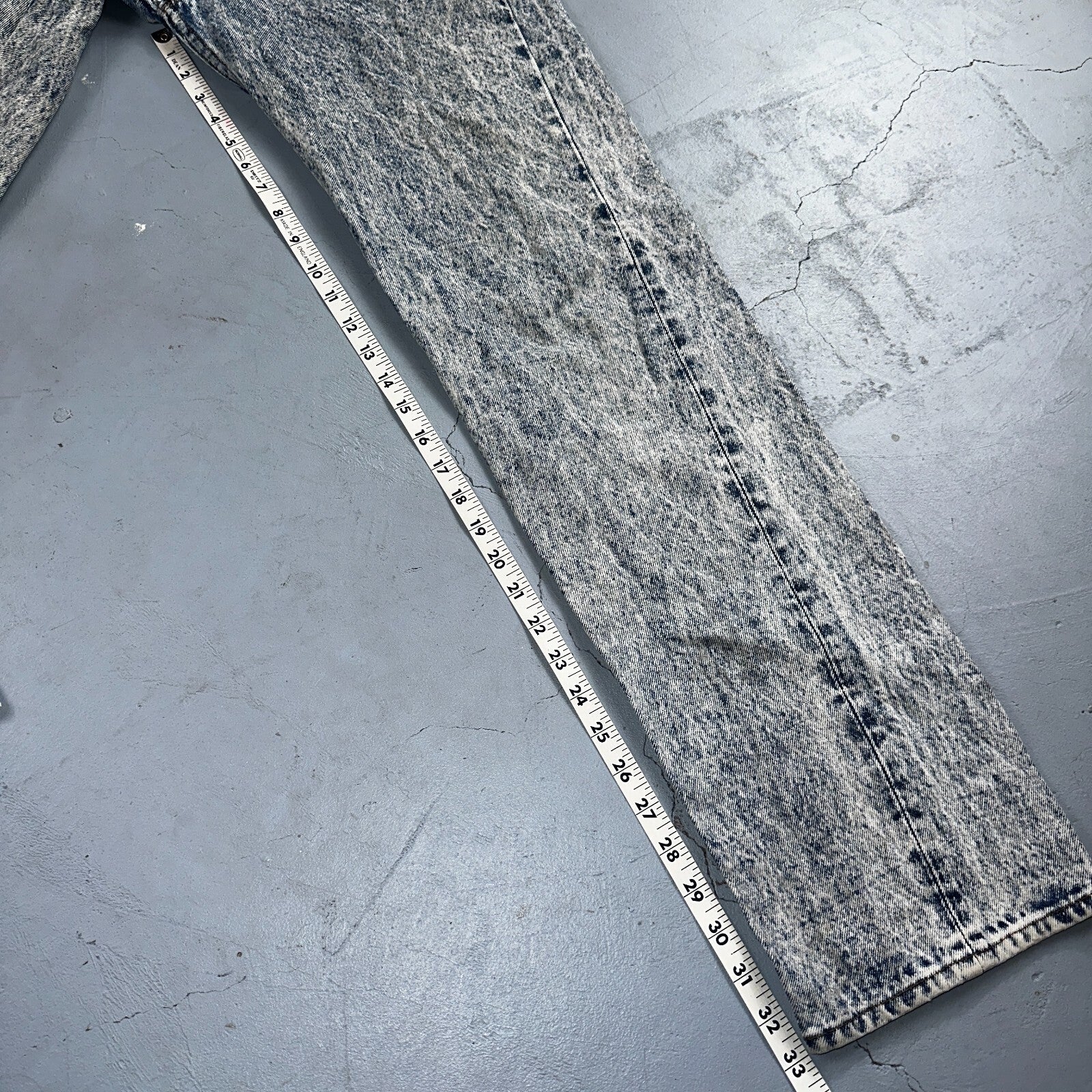 Levis 501 Vintage 80s USA XX Straight Leg Jeans Blue Acid Wash 32x34 Act 31x33