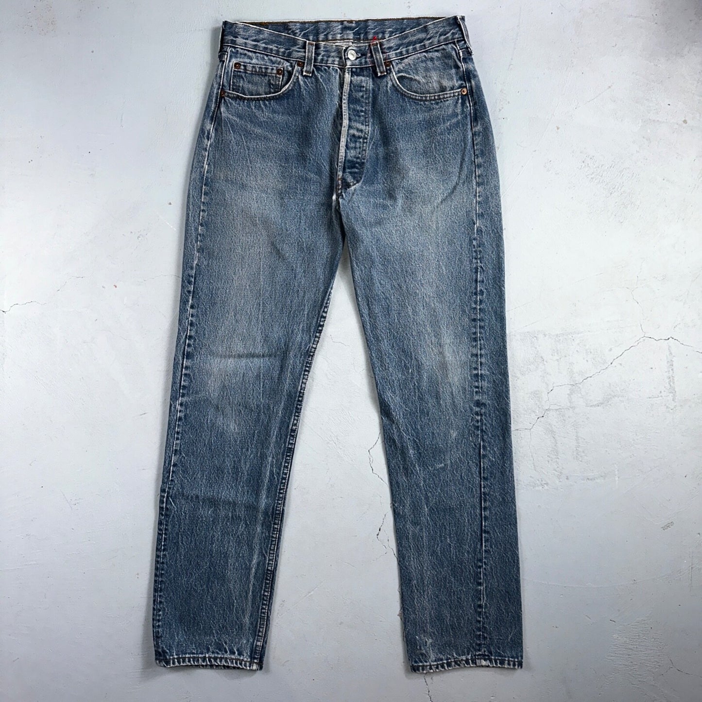 Levis 501 Vintage 80s USA XX Straight Leg Jeans Blue Light Wash Act 31x32