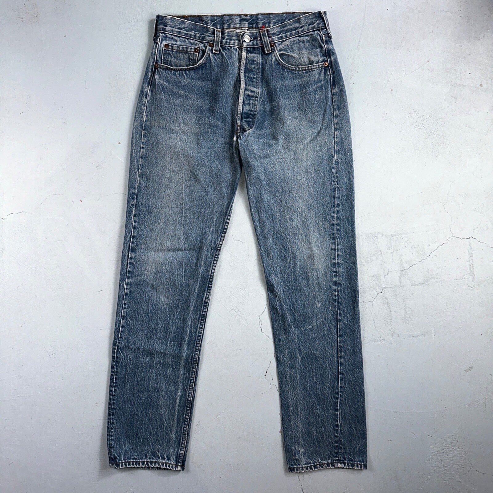 Levis 501 Vintage 80s USA XX Straight Leg Jeans Blue Light Wash Act 31x32