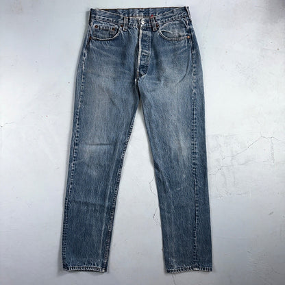 Levis 501 Vintage 80s USA XX Straight Leg Jeans Blue Light Wash Act 31x32