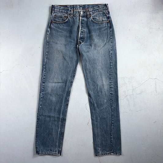 Levis 501 Vintage 80s USA XX Straight Leg Jeans Blue Light Wash Act 31x32