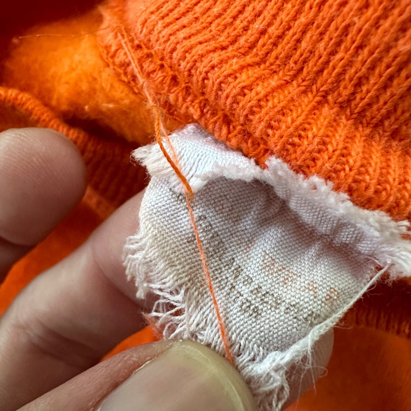 VTG 1960s Rockabilly Sweatshirt Sweater 60s 70s Blank Basic Afterhood USA Orange