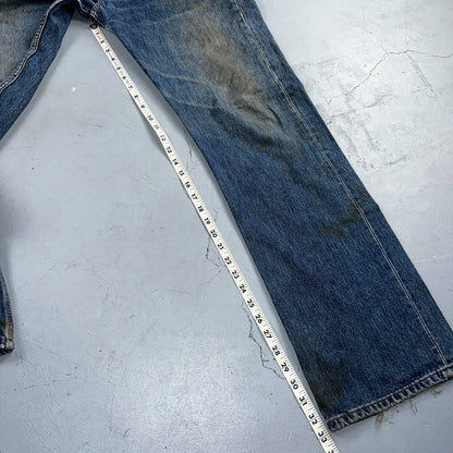 Levis 501 Vintage Y2K XX Straight Leg Jeans Blue Med Wash 34x34 Act 34x33