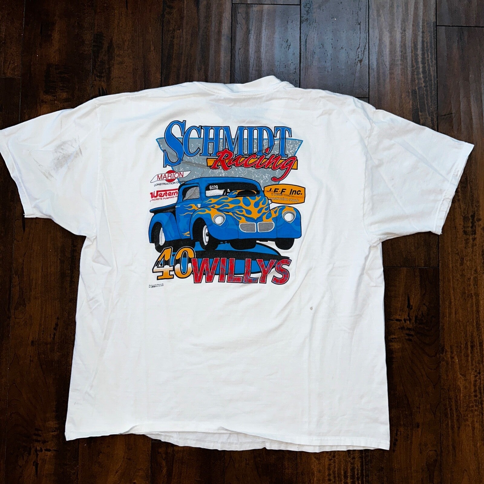 Schmidt Willy VTG T Shirt Classic Antique Sports Cars America USA Nascar Driving