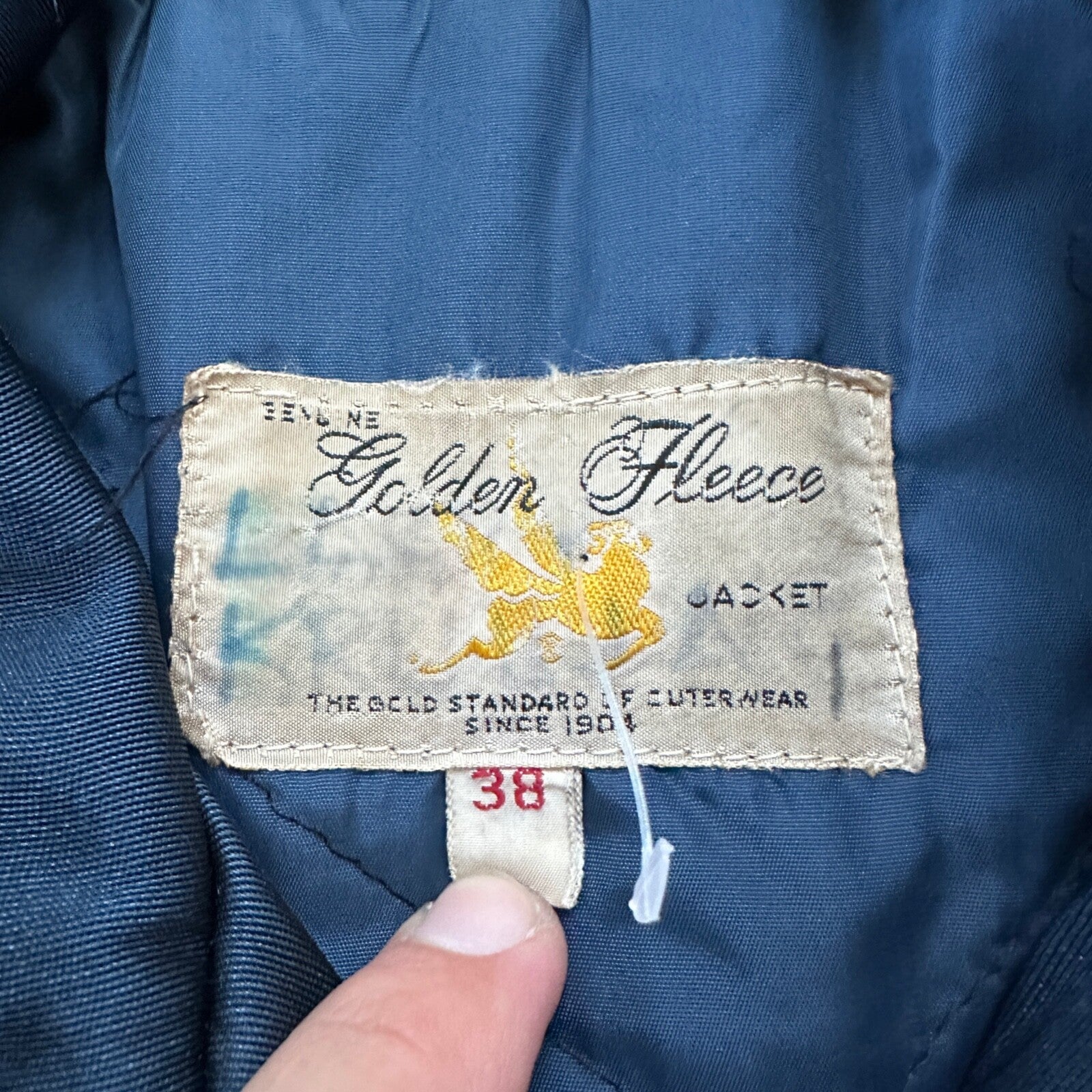 1960s Vtg Golden Fleece Industrial Outerwear Blue Jacket Coat Mens Size 38 USA