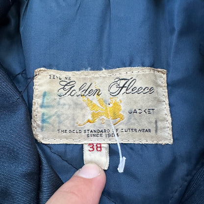 1960s Vtg Golden Fleece Industrial Outerwear Blue Jacket Coat Mens Size 38 USA